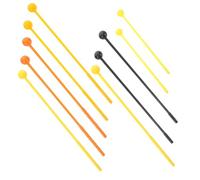 BESTonZON 10Pcs Drum Mallets Ergonomic Percussion Sticks for Xylophone Glockenspiel Rhythm Instruments Durable Plastic Comfortable Grip Vibrant Colors Various