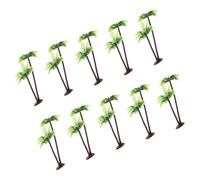 BESTonZON 10pcs Fake Palm Trees: Artificial Mini Palm Trees - Realistic Plastic Models For Cake Toppers Home Decor & Photography Props