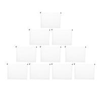 BESTonZON 10pcs File Bag Plastic Thickened 3D Document Bag with Strong Zipper Organises Stationery Easy to Carry for Purse and School