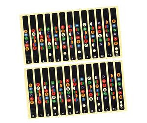 BESTonZON 10pcs Guitar Fretboard Sticker Notes Map Labels for Acoustic Electric Guitar Fretboard Fluency Learning Tool