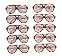 BESTonZON 10pcs Halloween Funny Glasses with Eyes Novelty Prank Costume Accessories for Adults Comfortable Fit Party Props for Halloween Weddings and Festive Events