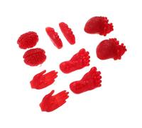 BESTonZON 10pcs Halloween Simulation Organ with Realistic Tpr Soft Rubber Hearts Brains Severed Hands Feet for Haunted House Prank Decorations Anatomy Model Props for Party Festival