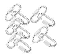 BESTonZON 10pcs Heavy Duty Chain Link Carabiner Screw Lock Connector for Rock Climbing Swings Hammocks Durable Iron Design for Maximum Safety and Versatility