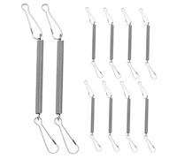 BESTonZON 10pcs Heavy-duty Stainless Steel Spring Clips for Small Animal Cages Hooks for Secure Water Bottle Attachment for Guinea Pigs and Other Pets