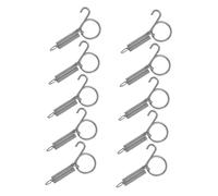 BESTonZON 10pcs Large Rabbit Cage Door Spring Hooks Metal Bird Cage Feeder Fixed Hangers Multi-purpose for Chicken Pigeon Accessories