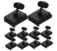 BESTonZON 10pcs Mini Desktop Microphone Stand Base Multipurpose Holder Clamp for Microphone with Abs Material Higher Stability