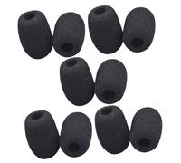 BESTonZON 10pcs Mini Microphone Covers Sponge Windscreens Soft Mic Shields for Lapel Headset Wireless Microphone Noise Reduction Compatible for Conferences and Events