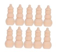 BESTonZON 10pcs Mini Wooden Snowman Peg Dolls Unfinished Solid Wood DIY Painting Craft for Christmas Decorations Party Table Display Safe Smooth Surface