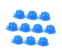 BESTonZON 10pcs Miniature Construction Hat Plastic Safety Helmets for Boys and Girls Dolls Pet Decor
