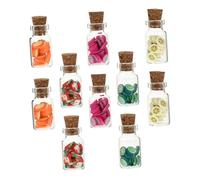 BESTonZON 10pcs Miniature Glass Fruit Cans Decorate Your Dollhouse with Realistic Mini Food Accessories Banana Lemon Tea Dragon Fruit Orange Apple for Mini House and Enthusiasts