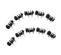 BESTonZON 10pcs Mono Audio Jack Turtle-type Metal Socket Adapter for Guitar Input Amplifier Microphone Headphone and Aux Panel Mount Reliable Sound Connector for Studio and Live Use