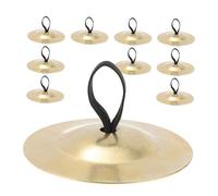 BESTonZON 10pcs Musical Instrument Cymbals Copper Mini Finger Cymbals for Belly Dancing Stage Performance Easy to Hold and Play