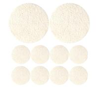 BESTonZON 10pcs Natural Loofah Scrubbing Pads for Face and Body Exfoliation, Multifunctional Use with Gentle Deep Cleansing, Portable Beige Spa Sponge for Travel and Everyday Skincare