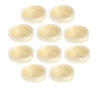 BESTonZON 10pcs Natural White Artificial Bird Nests with Natural Hemp Filling, Handmade Easter Basket Decor and Garden Ornament, Suitable for Easter Supplies and Birdcage Accessories