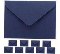 BESTonZON 10pcs Navy Blue Decorative Wedding Invitation Envelopes Compact Card Envelopes for Birthday, Shower, and Party Thank You Notes