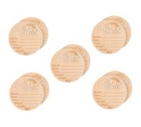 BESTonZON 10pcs Newborn Birth Announcement Sign Natural Wood Plaque for Photography and Shower Decor Round Keepsake