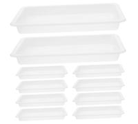 BESTonZON 10pcs Plastic Activity Tray Crafts Organizer for Classroom Diy Projects Serving Trays for Boys and Girls Messy Play