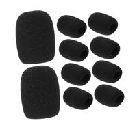 BESTonZON 10pcs Pop Filter Protective Film Covers for Lapel Mic Microphone Windscreen Sponge Lapel Mic Covers for Headset Use