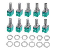 BESTonZON 10pcs Potentiometer Variable Resistors Single Turn Metal Film Sealing Potentiometer for Amplifier Audio Circuit