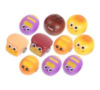 BESTonZON 10pcs Pull Back Bread Shape Car for Boys and Friction Powered Mini Model Vehicles with Bright Colors and Cartoon Design for Early Learning and Play