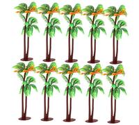 BESTonZON 10pcs Realistic Artificial Plants for Desk Decor Party Cake Toppers DIY Miniature Landscapes Sturdy Indoor Decorations