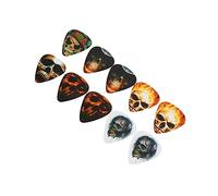 BESTonZON 10pcs Skull Guitar Picks Punk Style Plectrums for Ukulele and Acoustic Guitar Smooth Edges for Comfortable Play Designs for Halloween and Everyday Use