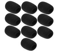 BESTonZON 10pcs Sponge Lapel Mic Covers Soft Windscreen for Headset Microphones Noise Reduction Mufflers for Sound Conferences Teaching