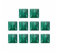 BESTonZON 10pcs Square Malachite Agate Loose Beads Natural Gemstone for DIY Making Craft Supplies Stones for Handmade Accessories