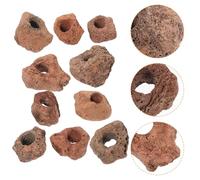 BESTonZON 10pcs Stone Fish Shelter Aquarium Habitat Safe for Aquatic Fish Easy to Clean Volcanic Stone Block Aquarium Decoration for Tank Random Color