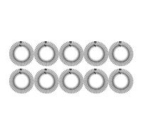 BESTonZON 10pcs Stretchable Full Circular Hair Styling Comb Headband in Black Abs Plastic, Flexible Hairband Holder for Taking a Shower and Makeup, Secure Hair in Place with Comfortable Fit