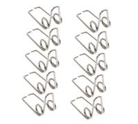 BESTonZON 10pcs Trumpet Drain Clique Spring Replacements Silver Key for Trumpet Watergate Key Fitings and Maintenance