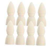 BESTonZON 10Pcs Unfinished Wooden Peg Dolls DIY Craft Decorative Wooden Figures for Painting Creativity Smooth Natural Wood Texture Lightweight Peg Puppets for Art Projects and Holiday