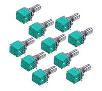 BESTonZON 10pcs Variable Resistor Green Single Turn Sealing Potentiometer Metal Film Single Turn Rotary Potentiometer Sealing Potentiometer