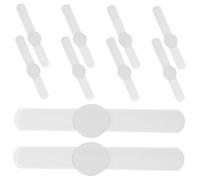 BESTonZON 10PCS White DIY Slap Bracelets Blank Smooth Surface Wristbands for Painting Graffiti Craft Party Favors Safe Skin Friendly Snap Bands for Adults