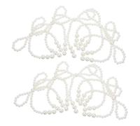 BESTonZON 10pcs White Imitation Pearl Bow Cake Toppers Non Edible Wedding Party Supplies Versatile Bowknot Decorations for Birthday Shower Valentines Day Flower Wrapping Embellishments