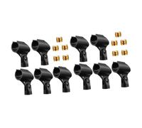 BESTonZON 10pcs Wireless Mic Holder Clip Mic Stand Clamp with Durability Made from Pe and Abs Materials, for Podcasting and Live Streaming Audio Recording