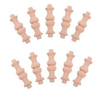 BESTonZON 10pcs Wooden Baluster Spindles Unfinished Craft Spindles for Home Decor Furniture and Staircase Interior Sturdy Natural Wood Material with Artistic Design for Versatile DIY
