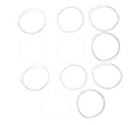 BESTonZON 11pcs Silver-plated Nylon Strings for Turkish Oud High Tension Alloy Coated Set for Oud Performance and Acoustic Playing