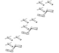 BESTonZON 12 Pcs Drum Wrench Drum Key Drum Tuning Tool Instrument Parts Percussion Instruments Parts Drum Supplies Drum Tuning Keys Universal Drum Tuning Key Silver Chromed Steel