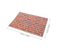 BESTonZON 12 Sheets Scale Self Adhesive Dollhouse Brick Wallpaper Lightweight Peel and Stick Wall Cladding for Miniature DIY Decoration Realistic Red Brick Texture Easy to Cut and Replace