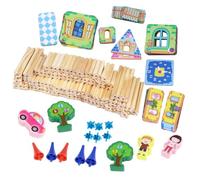 BESTonZON 128PCS Wooden House Model DIY Craft Kit Educational Building Puzzle for Creative Desktop Decoration Premium Wood Construction for Logical Thinking Development