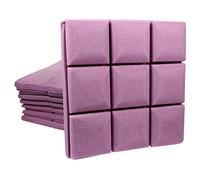 BESTonZON 12pcs 30x30cm Fire-resistant Acoustic Panels Sound Absorbing Foam Tiles for Recording Studio Soundproof Wall Panels Purple