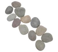 BESTonZON 12Pcs 5-8Cm Natural Flat Smooth River Rocks for Painting Large Craft Stones for and Adult DIY Art, Kindness Stones for Holiday and Home Decor