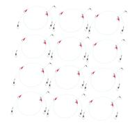 BESTonZON 12pcs Blue Nylon Fishing Leader Rigs with Stainless Steel Hooks Swivels Snap Beads Crimps Wire for Saltwater Freshwater Fishing Versatile Flexible Bite