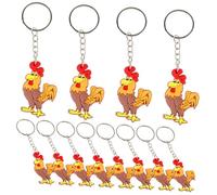 BESTonZON 12Pcs Cute Cartoon Rooster Keychain Pendant Lightweight Bag Charm Party Favor Stocking Fillers for Boys Jungle Party Decorations