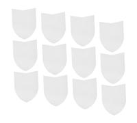 BESTonZON 12pcs DIY Shield Toy for Kids Craft Projects Blank White Paper Shields for Painting Arts and Crafts School Medieval Knight Costume Accessories Game Party Decorations