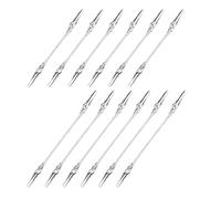 BESTonZON 12pcs Double-Ended Note Holders Double Head Alligator Clip Photo Holder Silver Metal Displaying Photo Message Clips for Dormitory and Shower