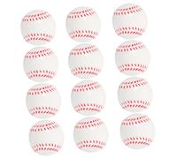 BESTonZON 12pcs Elastic Foam Bouncy Balls for Teens Training Soft Baseballs Lightweight Practice Softball Outdoor Sport Balls