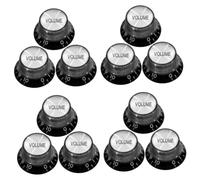 BESTonZON 12pcs Electric Guitar Volume Knobs Durable Replacement for Volume and Tone Control for Electric Guitars Markings for Easy Operation