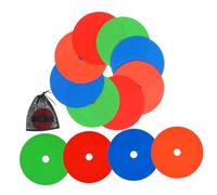 BESTonZON 12pcs Flat Disc Cones for Sports Training Lightweight Portable Soccer Markers for Agility Coordination Precision Practice Multi-surfaces for Football Basketball Classroom